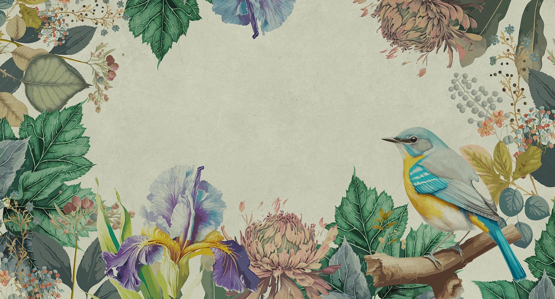 پوستر دیواری برگ و گنجشگ W10218000 — تصویر ۵