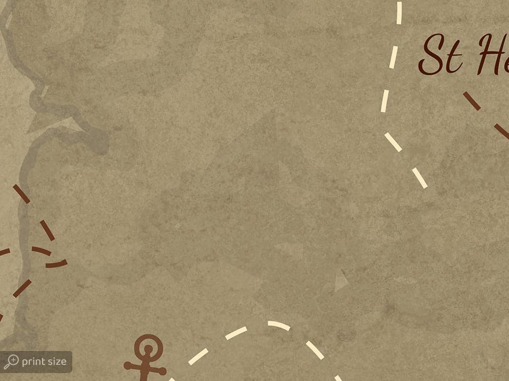 پوستر دیواری کودک نقشه گنج W10217200 — تصویر ۲
