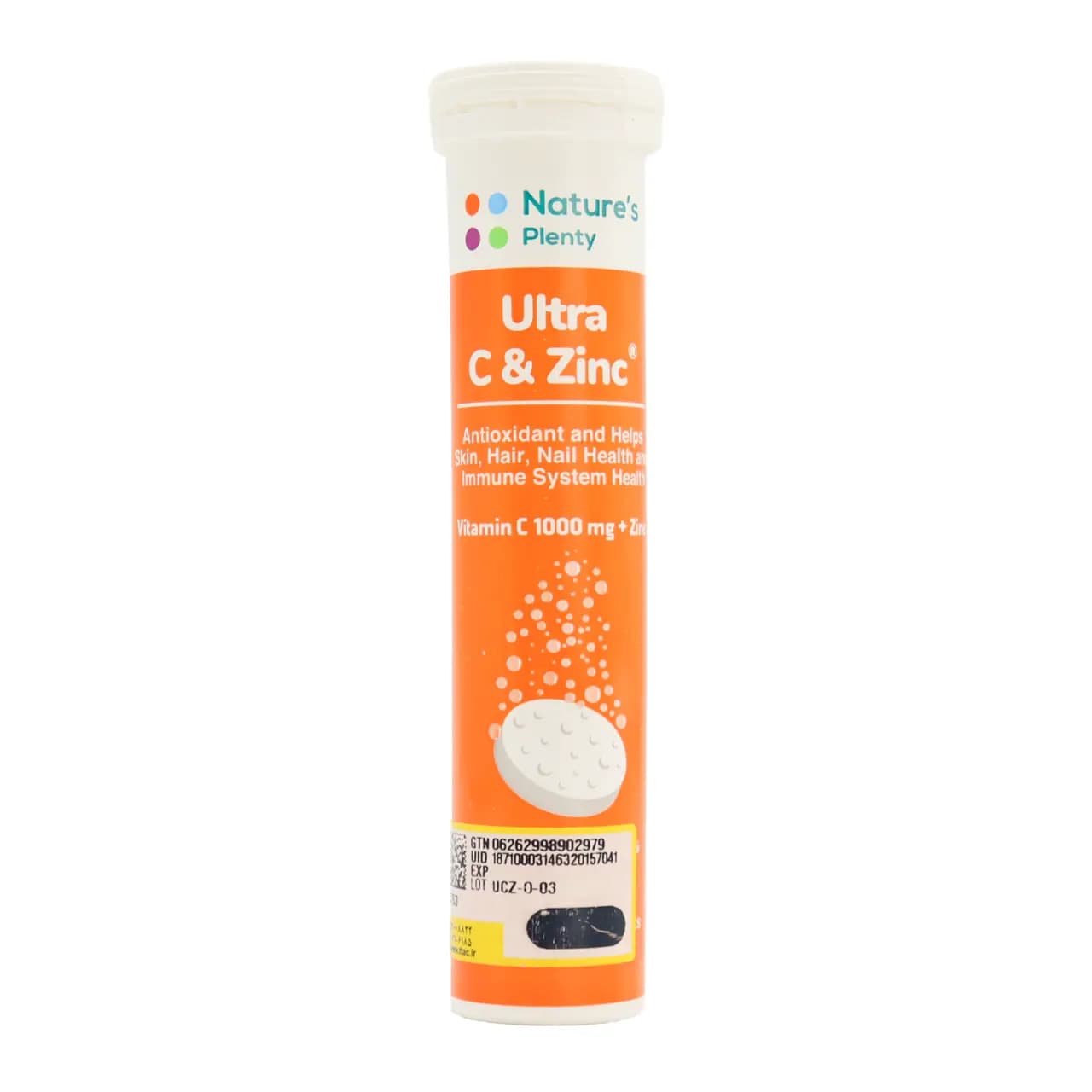 قرص جوشان اولترا ث و زینک نیچرز پلنتی 20 عددی