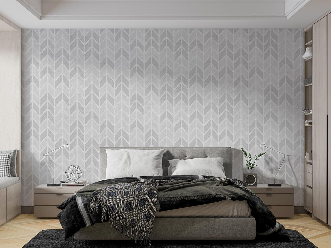 کاغذ دیواری طرح هندسی مدرن W10193200 — تصویر ۳