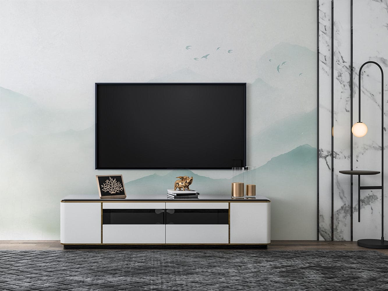 کاغذ دیواری منظره کوهستان محو W10191700 — تصویر ۳