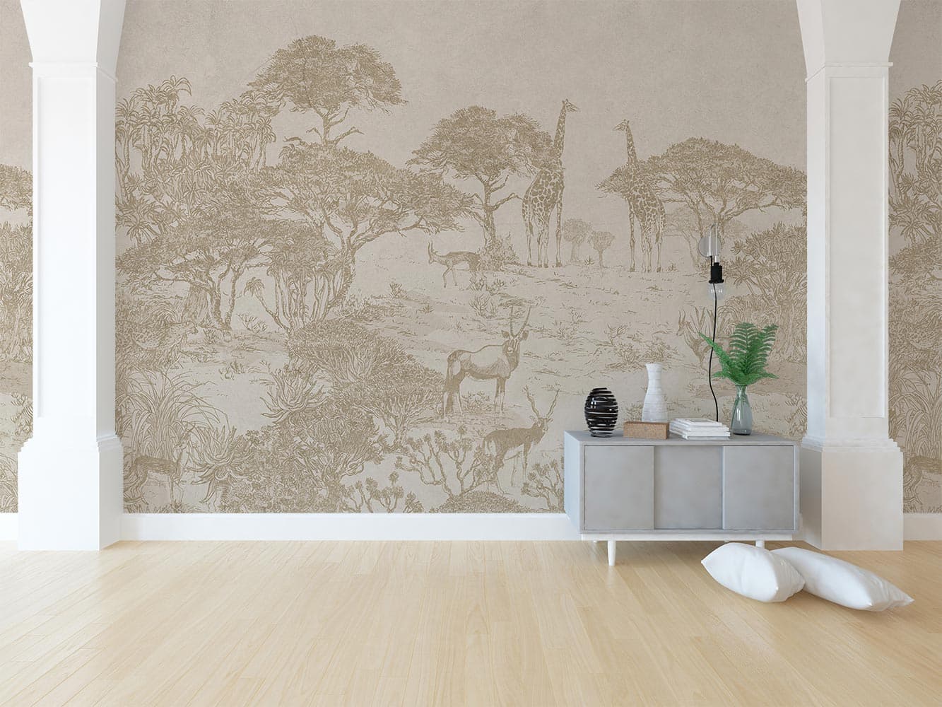 کاغذ دیواری کلاسیک جنگل درخت W10188300 — تصویر ۲