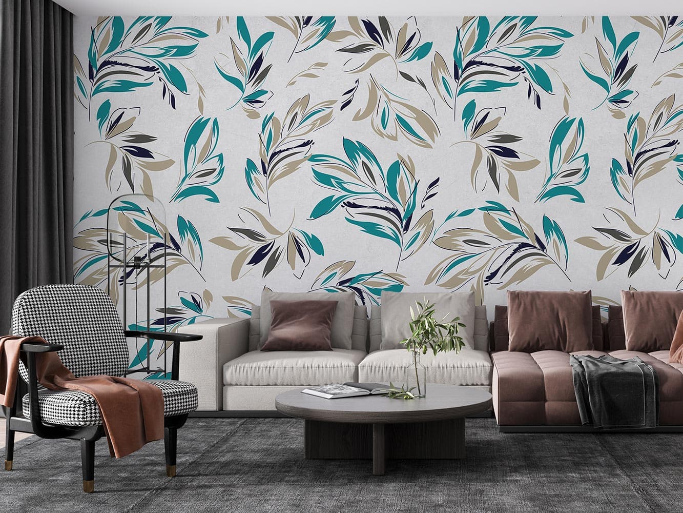 کاغذ دیواری مدرن برگ W10184900