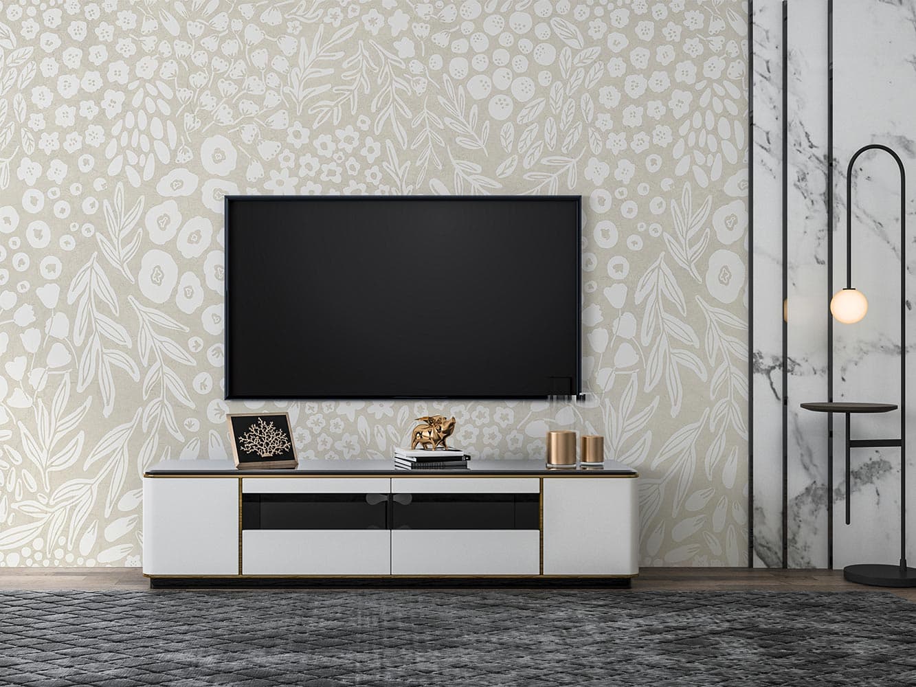کاغذ دیواری گل و برگ ریز W10181900 — تصویر ۲