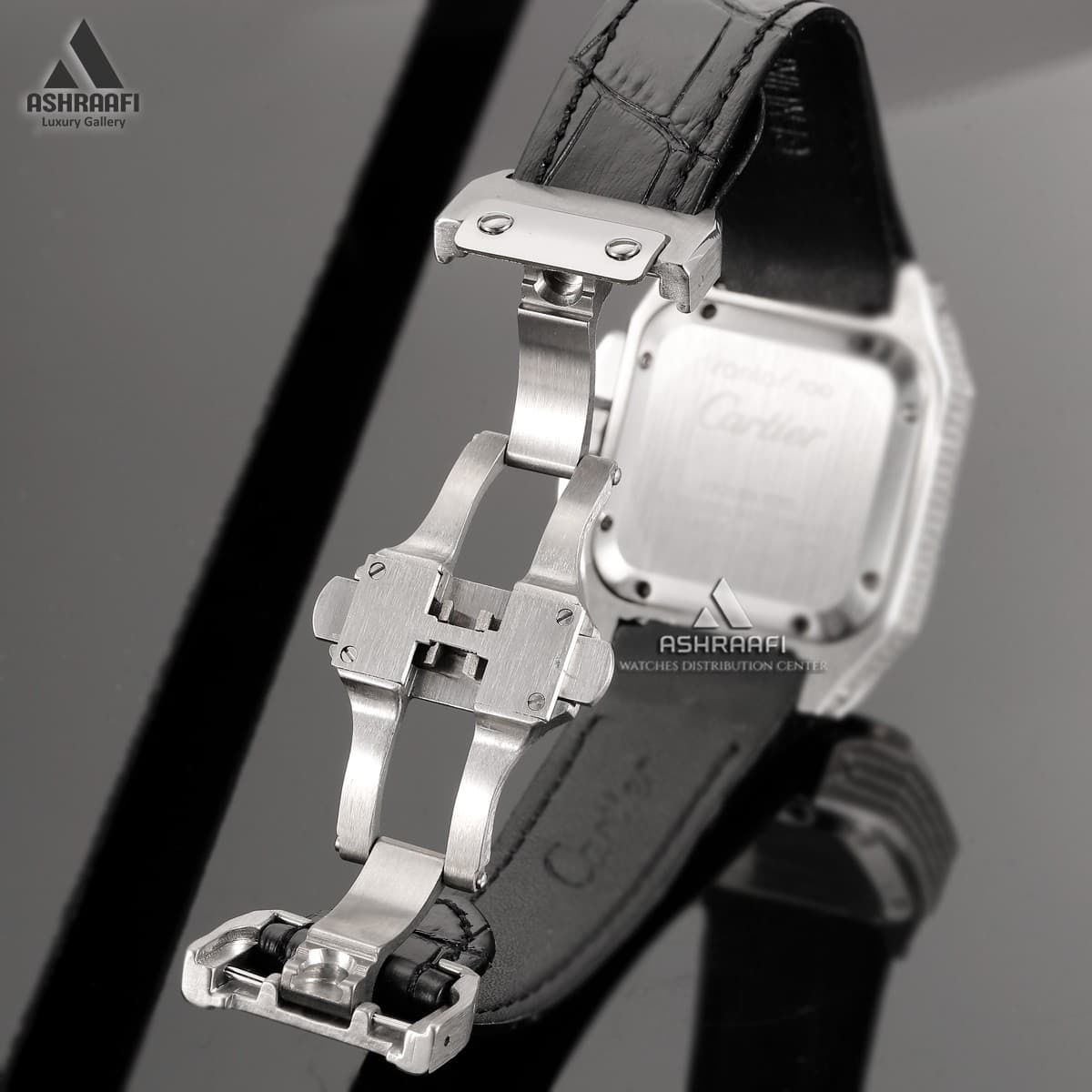 ساعت زنانه کارتیه سانتوس کرنوگراف Cartier Santos 100 Diamond SKW — تصویر ۷