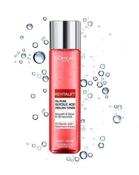 تونر لایه بردار و روشن کننده لورال L’ORÉAL REVITALIFT GLYCOLIC ACID PEELING TONER