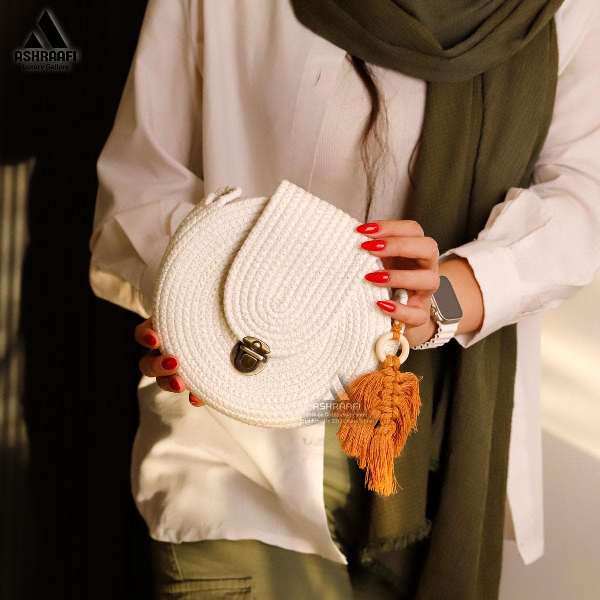 کیف گرد کنفی Coiled Rope Bag A04 — تصویر ۲