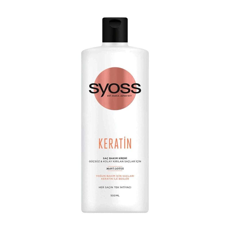 نرم کننده مو سایوس Syoss مدل Keratin مناسب موهای ضعیف و شکننده(500 میل)