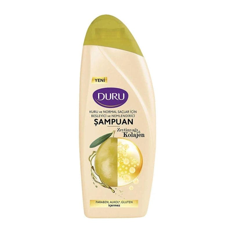 شامپو مغذی DURU مدل عصاره روغن زیتون و کلاژن(500 میل)