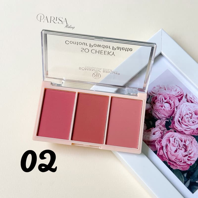 پالت رژگونه 3 رنگ Romantic Bright(RB32) — تصویر ۳