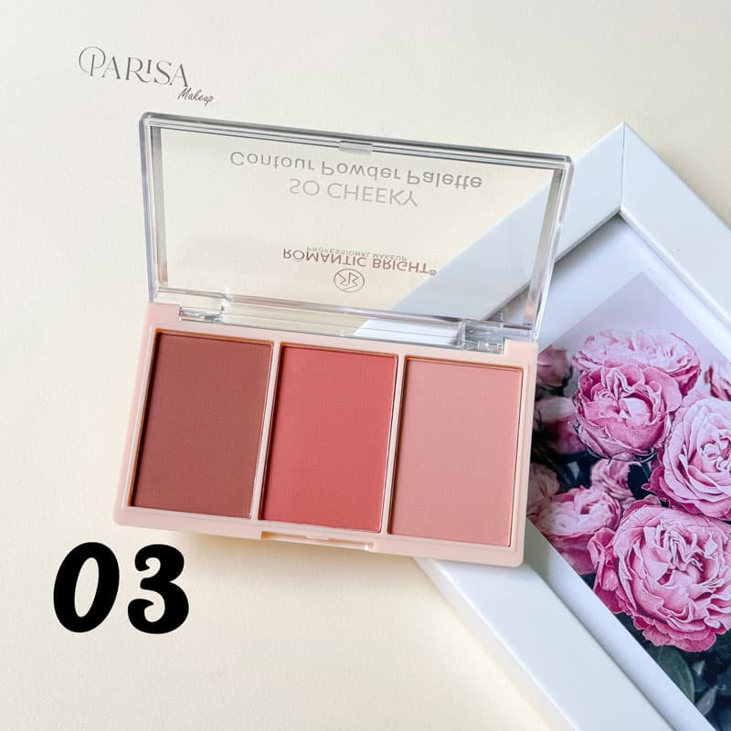 پالت رژگونه 3 رنگ Romantic Bright(RB32) — تصویر ۴
