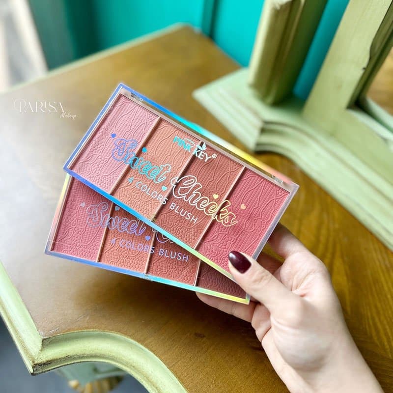 پالت رژگونه 4 رنگ Pink Key مدل Sweet Cheeks(7705)