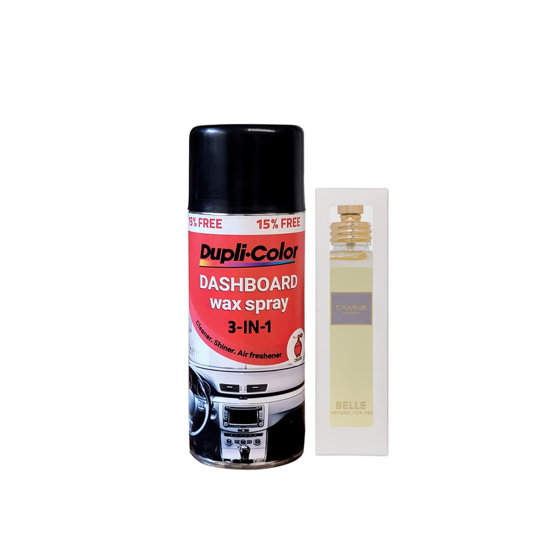 اسپری پولیش و خوشبوکننده داشبورد کراش و عطر بل دوپلی کالر حجم 400 میلی‌لیتر مجموعه 2 عددی