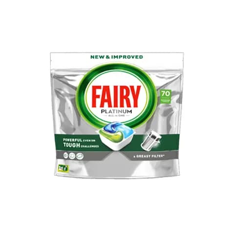 قرص ماشین ظرفشویی Fairy سری Platinum همه کاره بسته 70 عددی — تصویر ۲