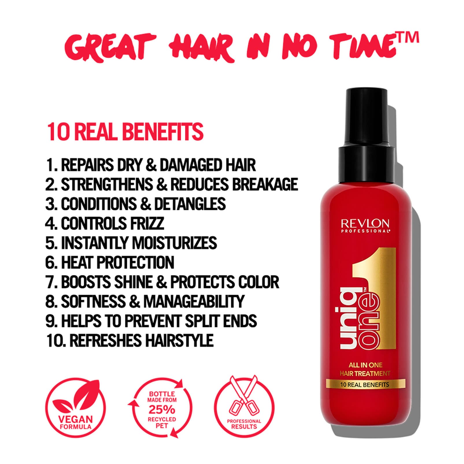 اسپری درمانی مو Revlon سری Uniqone مدل All in one حجم 150 میل — تصویر ۱۱