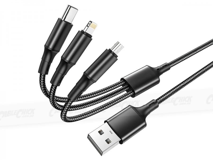 کابل 3 سر شارژ به Micro USB/ USB-C / لایتنینگ مک دودو طول 1.2 متر