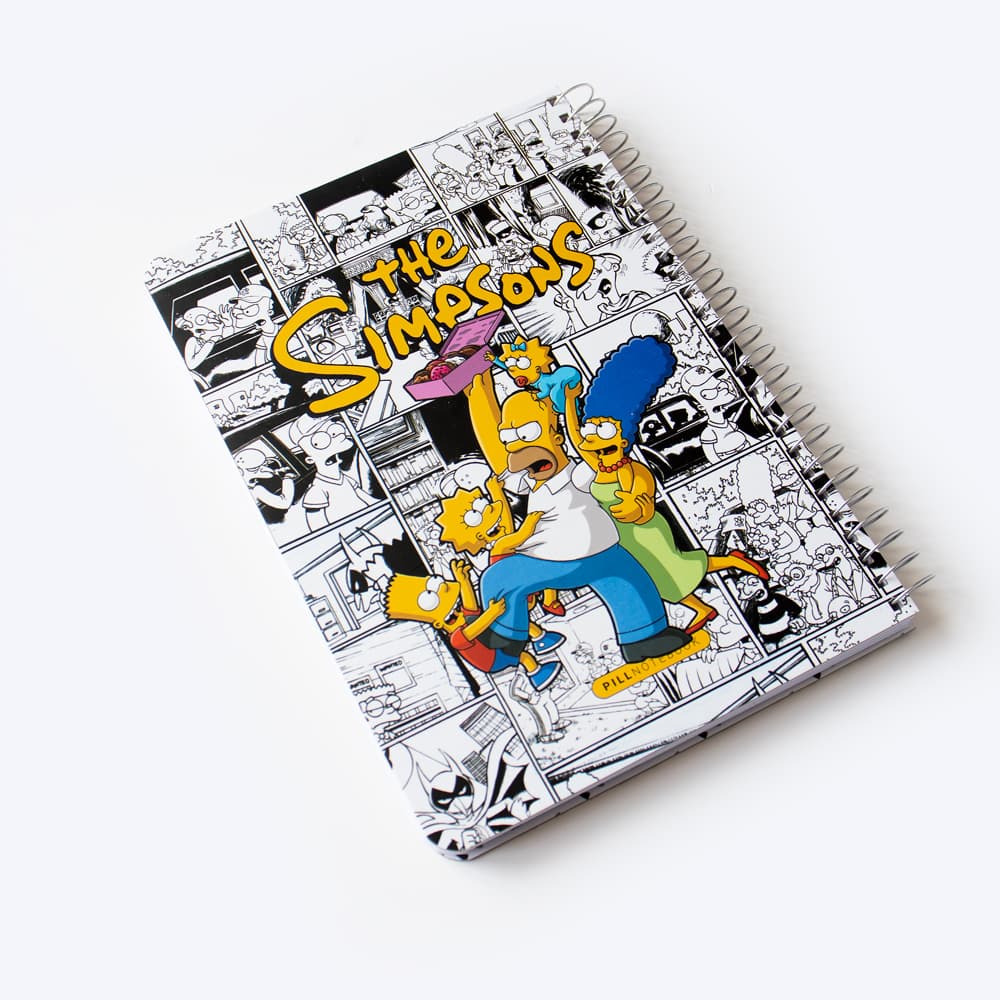 دفتر خط دار 100 برگ وزیری simpsons پیل (PILL)