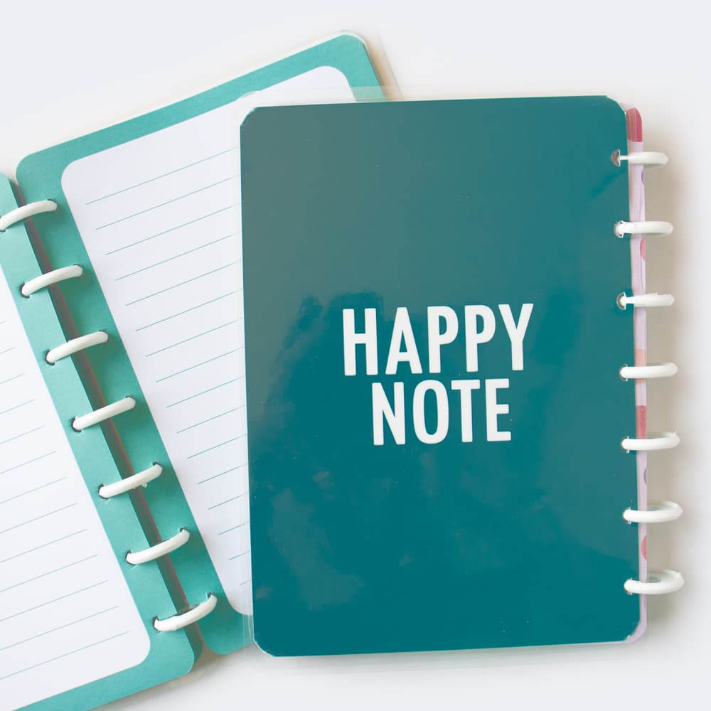 دفتر دکمه ای سبز HAPPY NOTE آبرنگ (ABRANG)