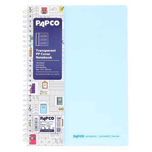 دفتر زبان انگلیسی دو خط آبی پاپکو (PAPCO)