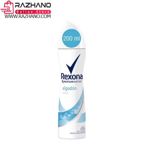 اسپری ضد تعریق زنانه رکسونا مدل Cotton Dry Algodon حجم 200 میل — تصویر ۲