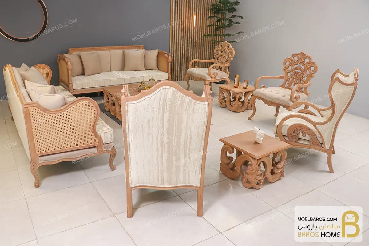 مبلمان کلاسیک و سلطنتی ۱۰ نفره کینگ و کویین — تصویر ۲