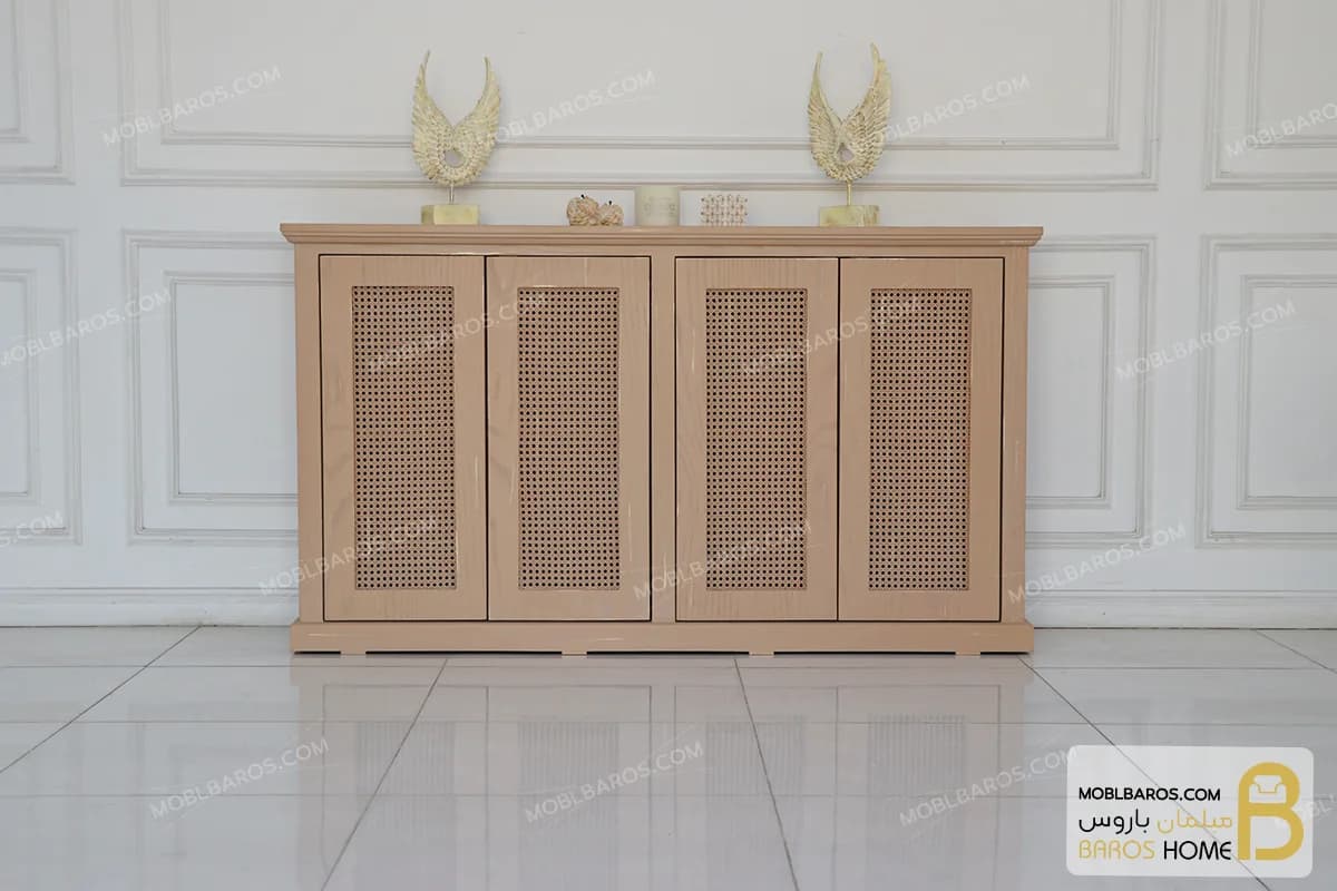 میز کنسول و دکور چوبی و حصیری جدید مهسا