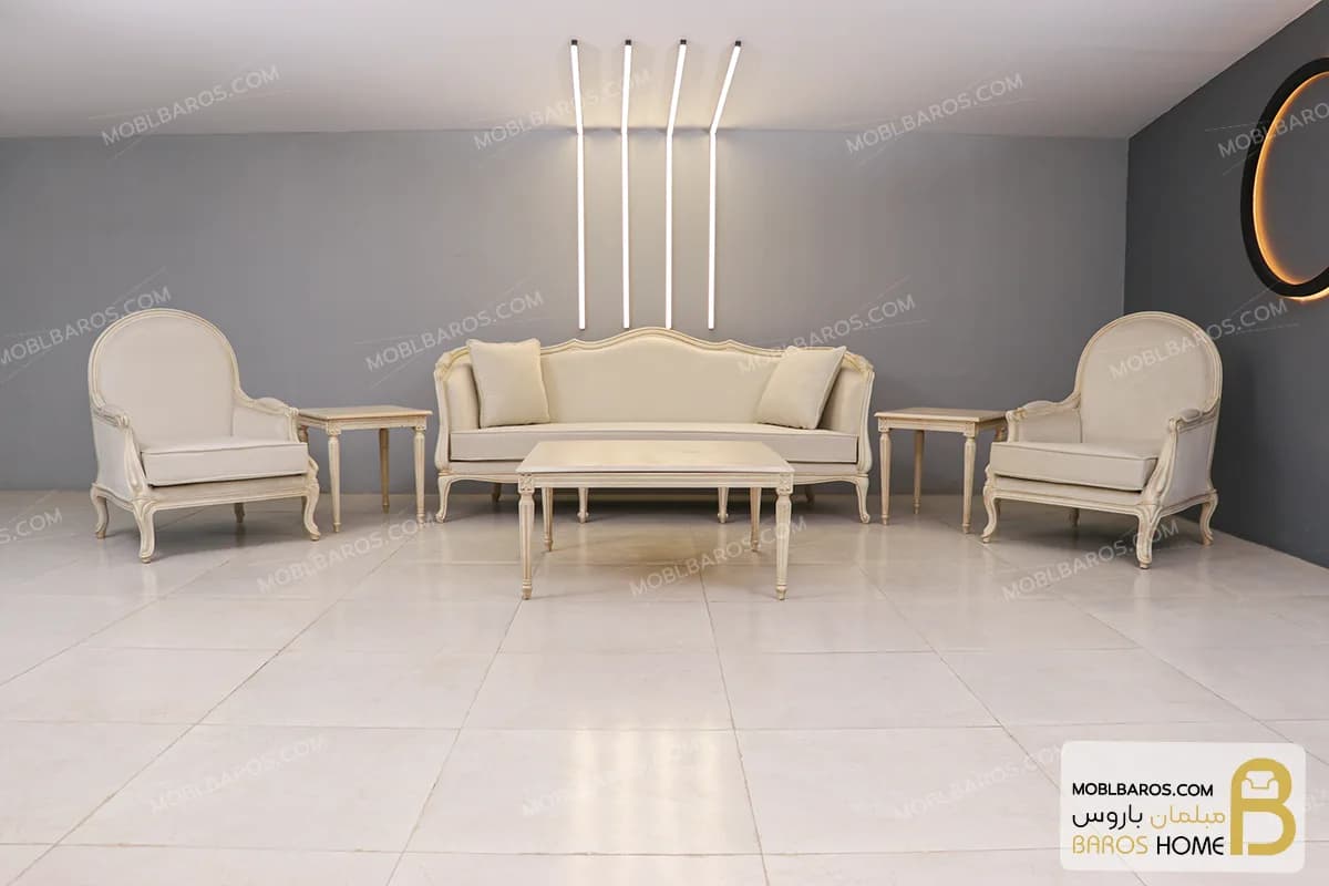 ست مبلمان کلاسیک ترکیبی مدل راشل پلاس و چستر کد ۵ — تصویر ۷