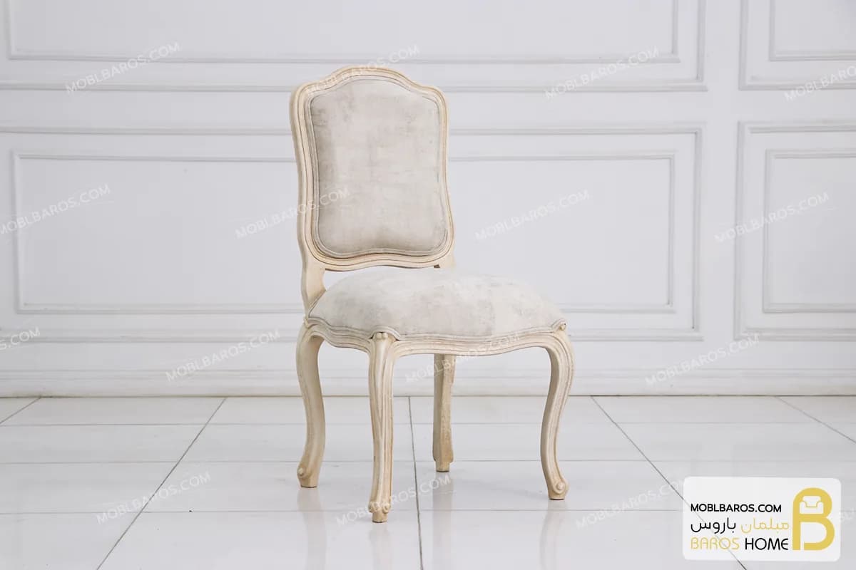 میز ناهارخوری کلاسیک لویی طرح گل با صندلی فرانسوی — تصویر ۵