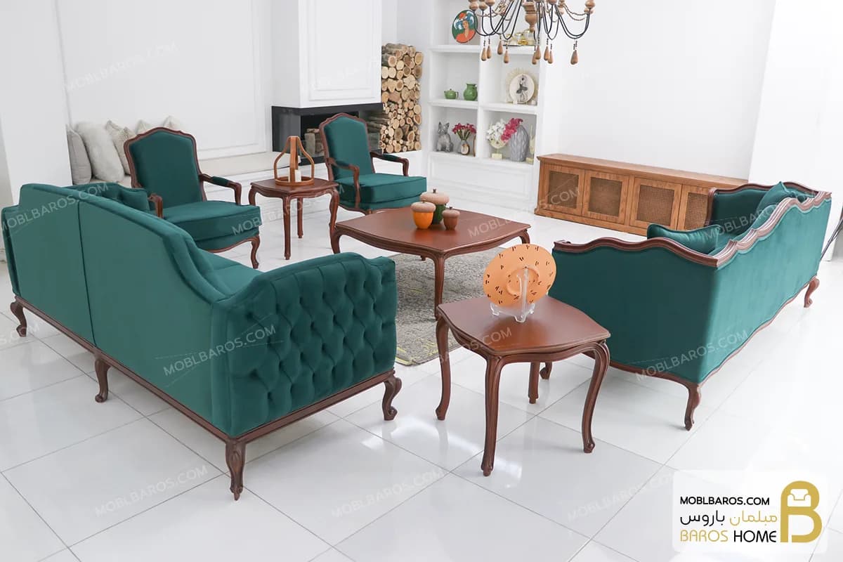 مبلمان ۸ نفره نئوکلاسیک ترکیبی کاریزما و ابزاری — تصویر ۳