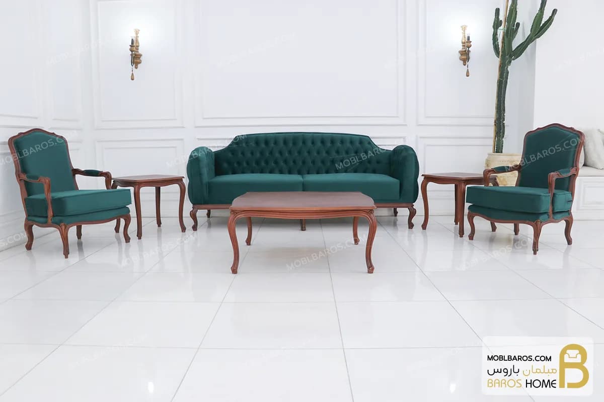 مبلمان ۸ نفره نئوکلاسیک ترکیبی کاریزما و ابزاری