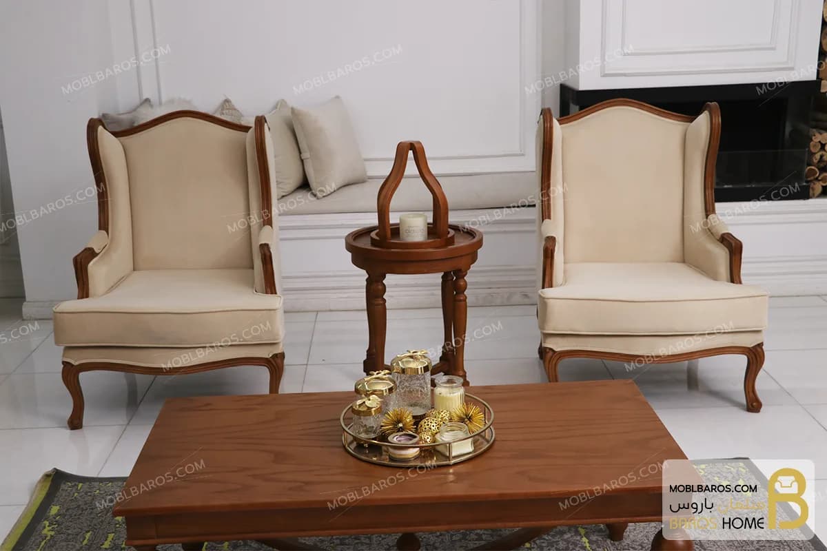 ست مبلمان کلاسیک ترکیبی راشل پلاس و چستر و کویین — تصویر ۵