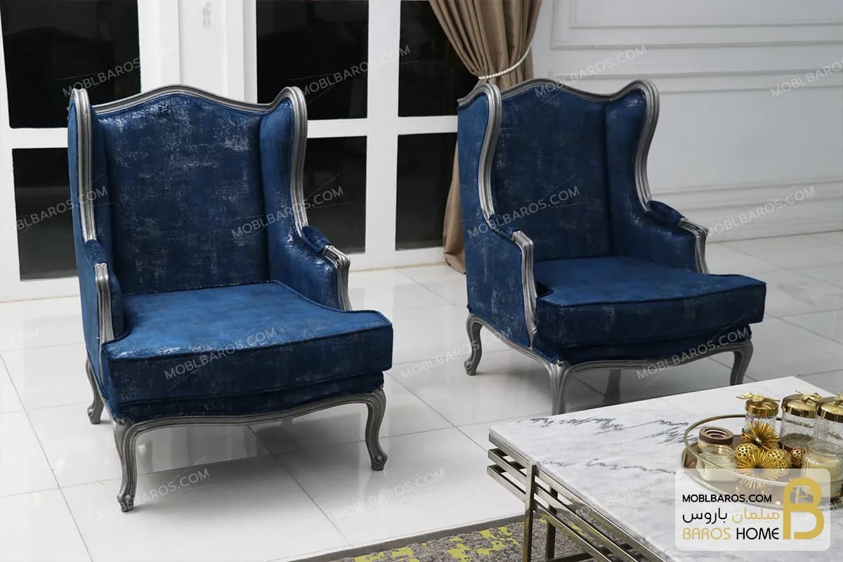 ست مبلمان نئوکلاسیک و راحتی کاریزما با تک کویین و فرانسوی — تصویر ۷