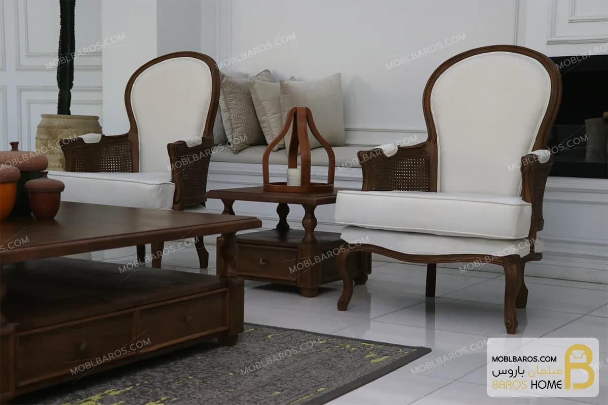 ست مبلمان نئوکلاسیک گندم و روما پلاس جدید — تصویر ۶
