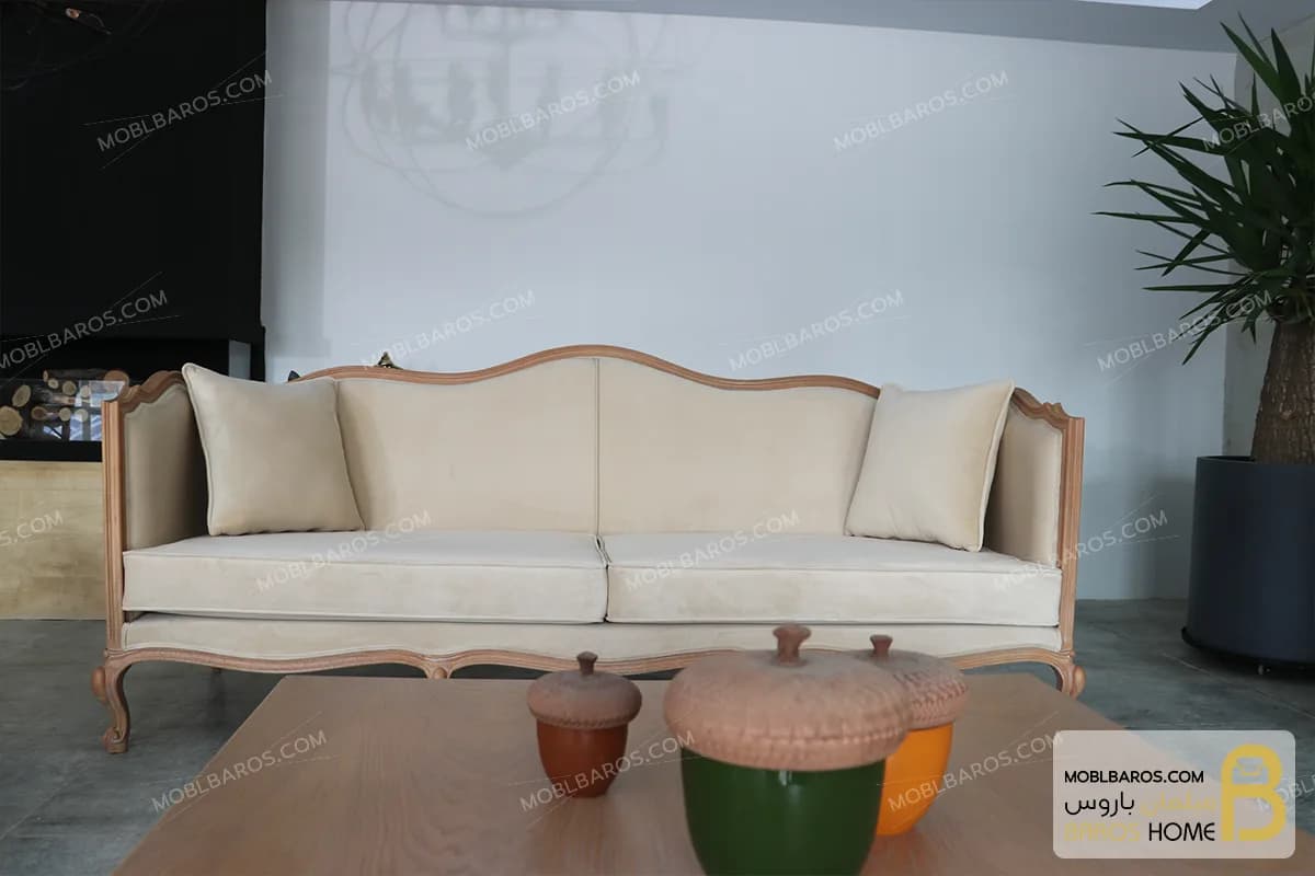 ست مبلمان ۱۰ نفره نئوکلاسیک ترکیبی گندم و کاجی و روما — تصویر ۷