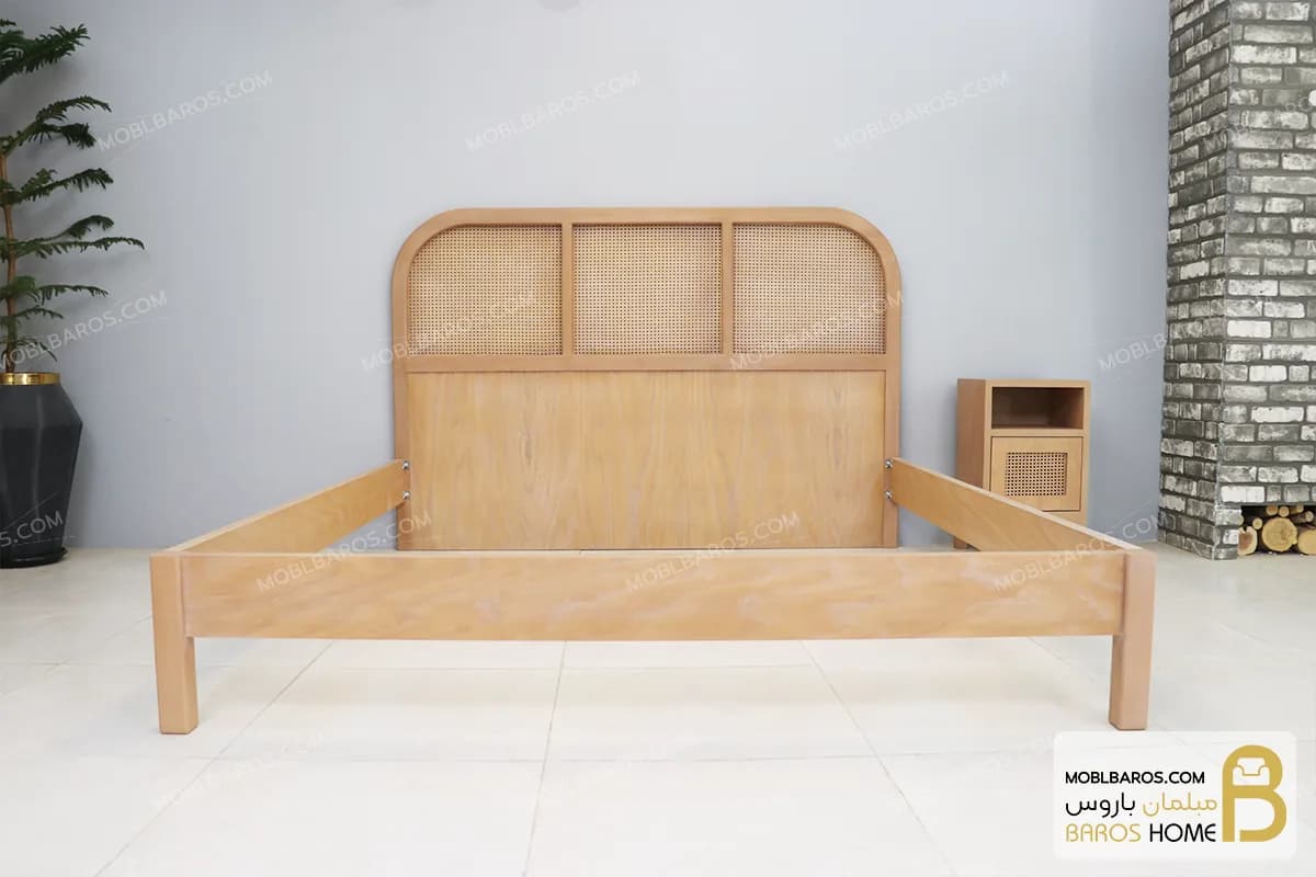 سرویس خواب دو نفره چوبی مینیمال کارمن — تصویر ۵