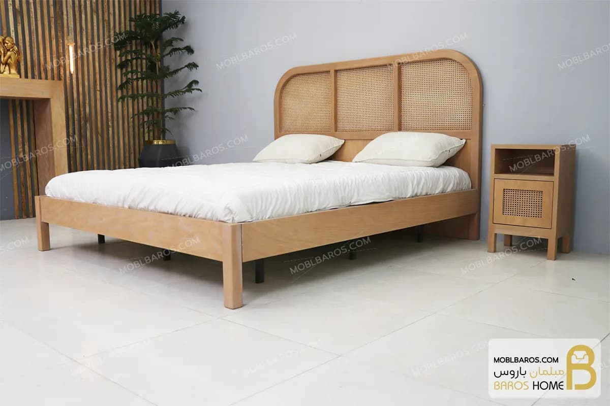 سرویس خواب دو نفره چوبی مینیمال کارمن