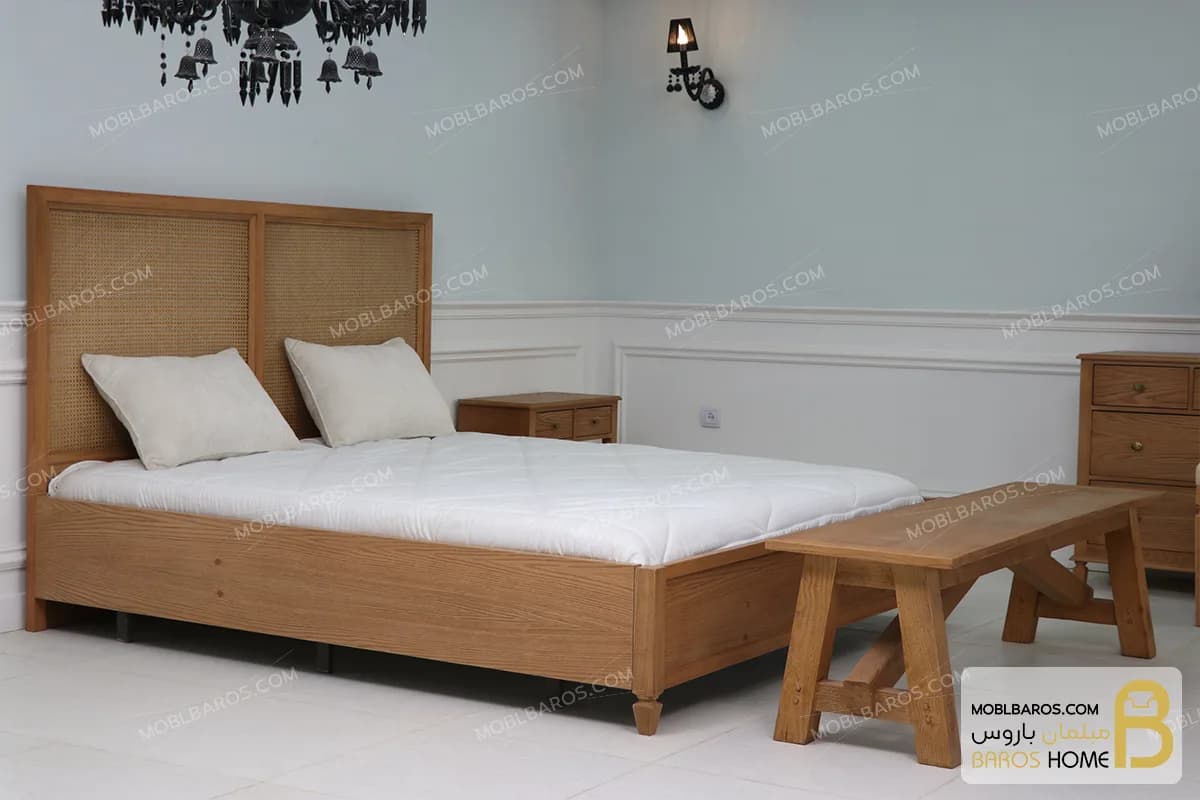 سرویس خواب دو نفره حصیری رونیا — تصویر ۲