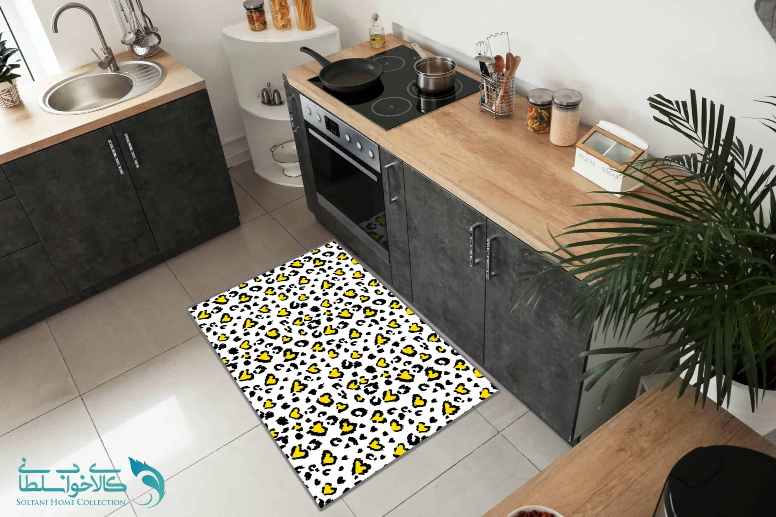 فرشینه آشپزخانه طرح پلنگی کد FR1564