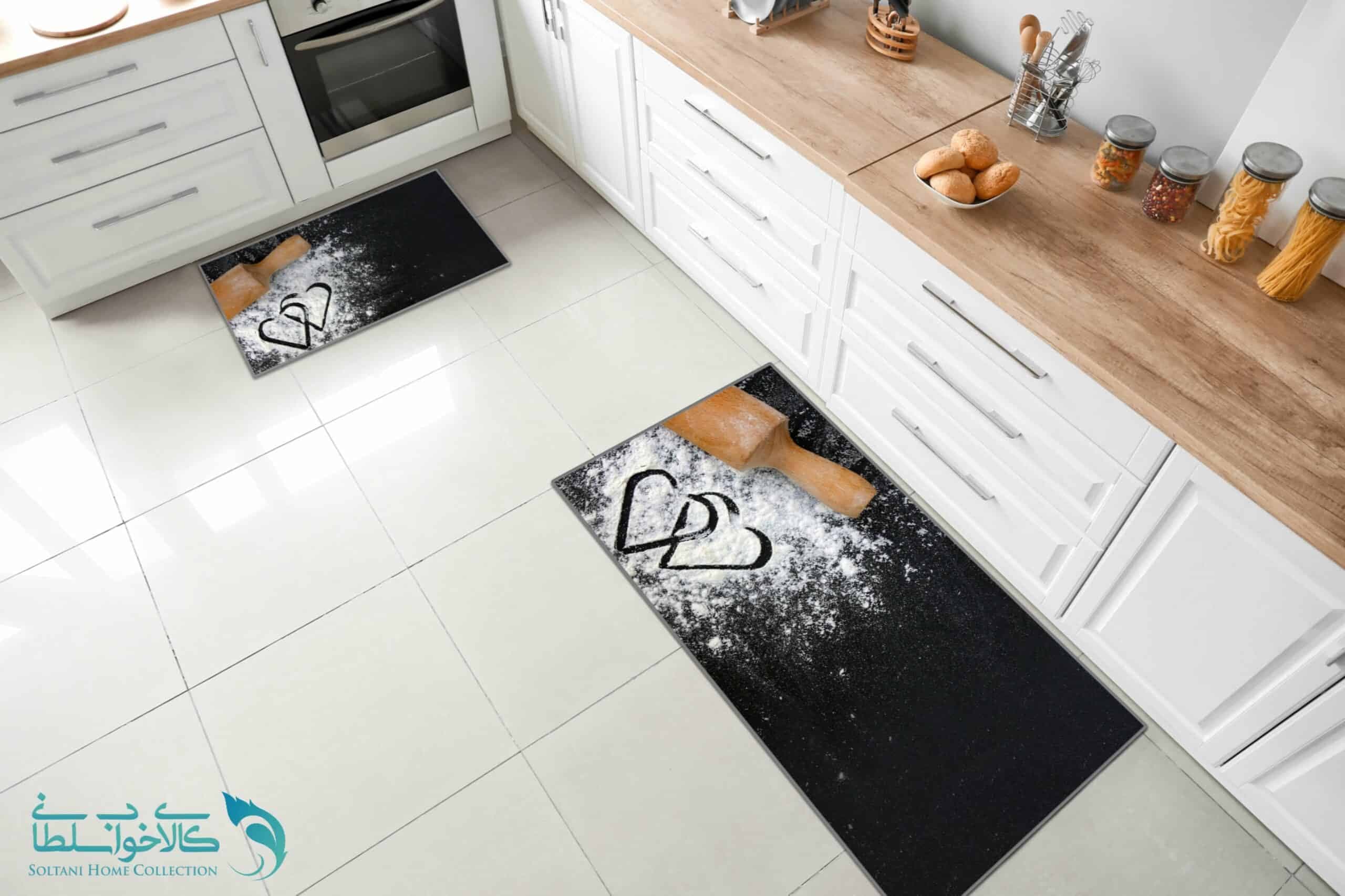 فرشینه آشپزخانه طرح قلب کد FR1547