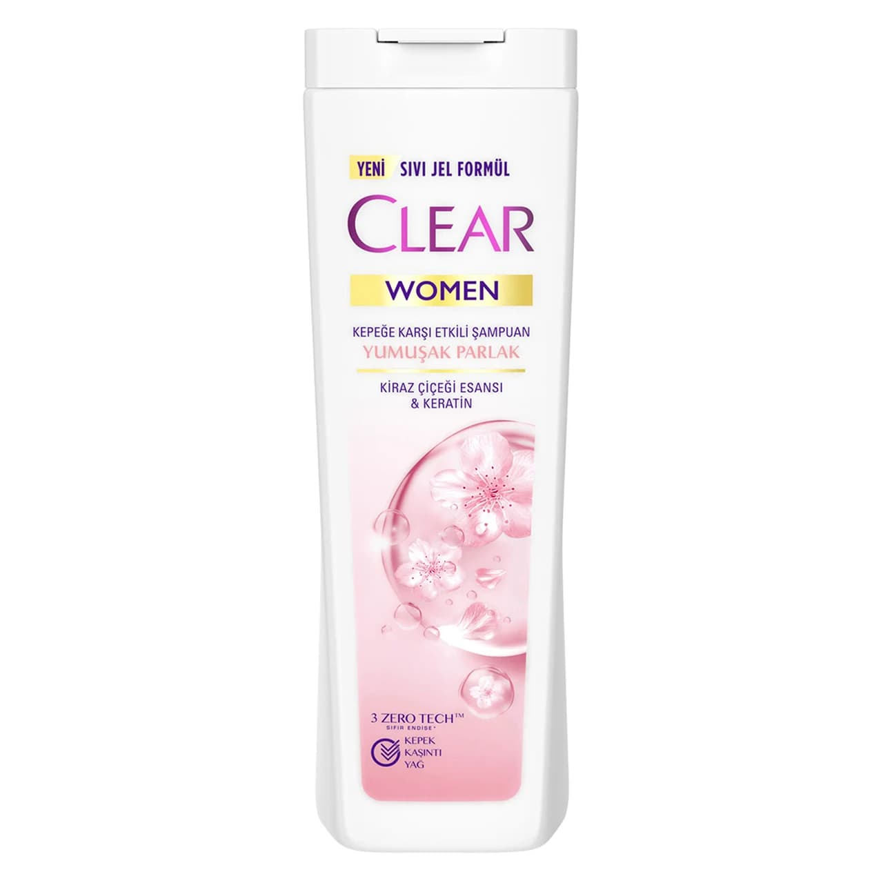 شامپو ضدشوره زنانه کلییر مدل Yumusak Parlak حجم 485ml