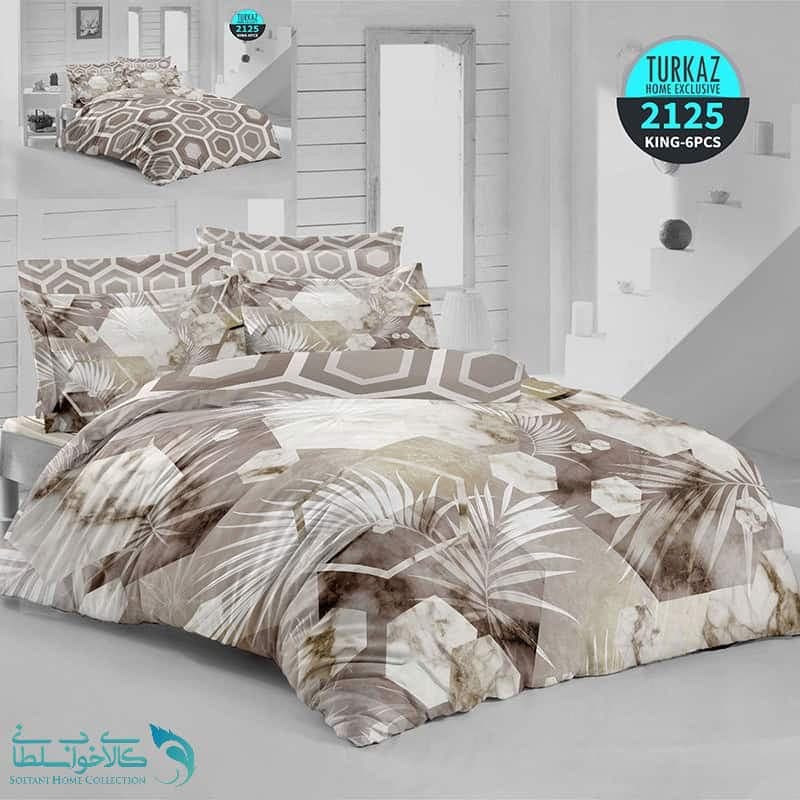 سرویس روتختی طرح هندسی برند Turkaz کد 2125 دو نفره — تصویر ۲