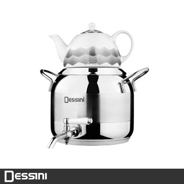 ست کتری قوری دسینی مدل ناپولی دسته استیل