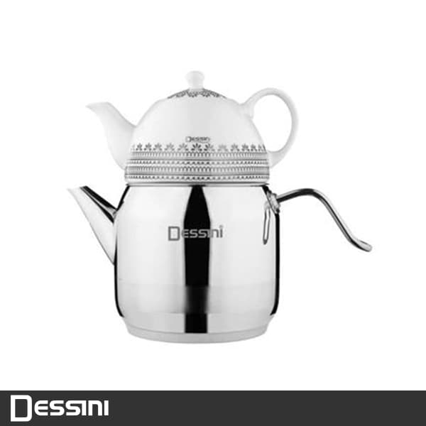 ست کتری قوری دسینی مدل مایا دسته استیل