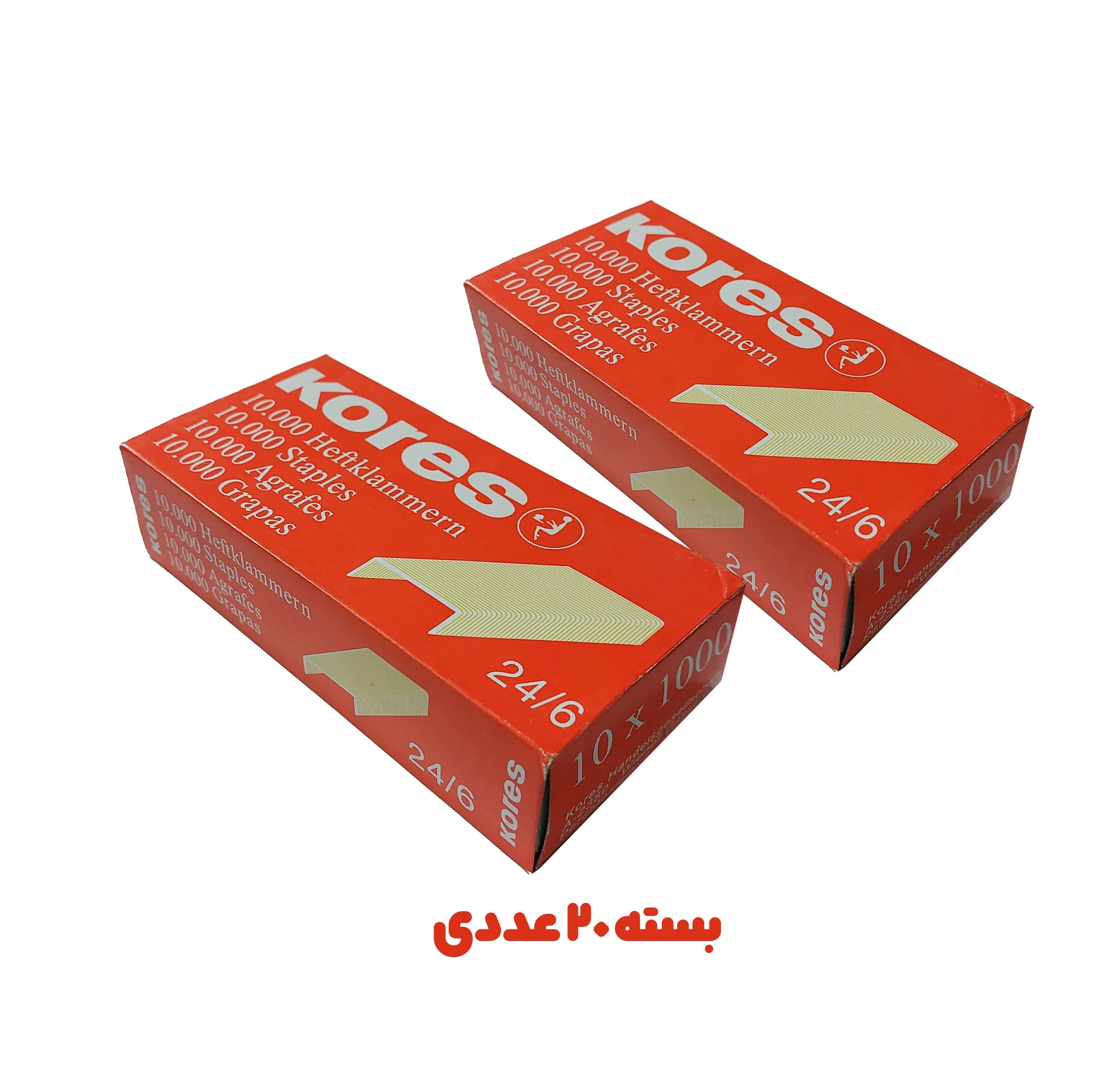 سوزن منگنه کورس طرح مسی سایز 24/6 بسته 20000 عددی — تصویر ۳