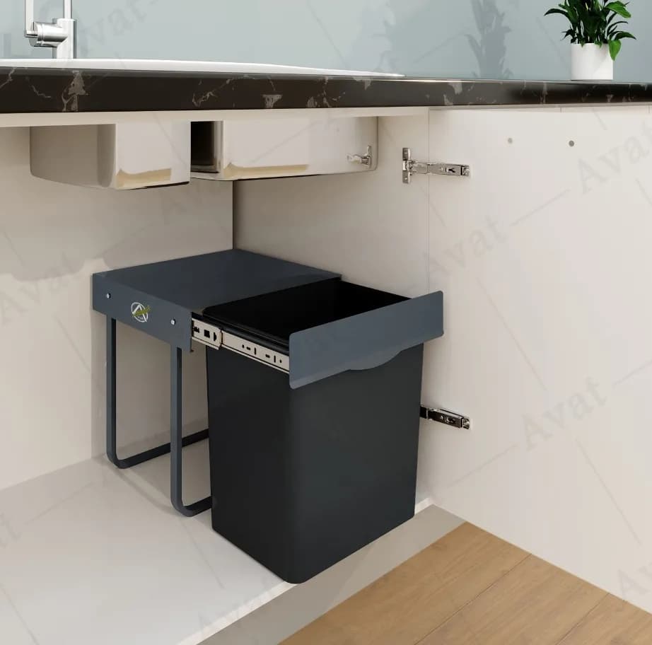 سطل زباله کابینتی مدل آوات گنجایش 20 لیتری — تصویر ۲