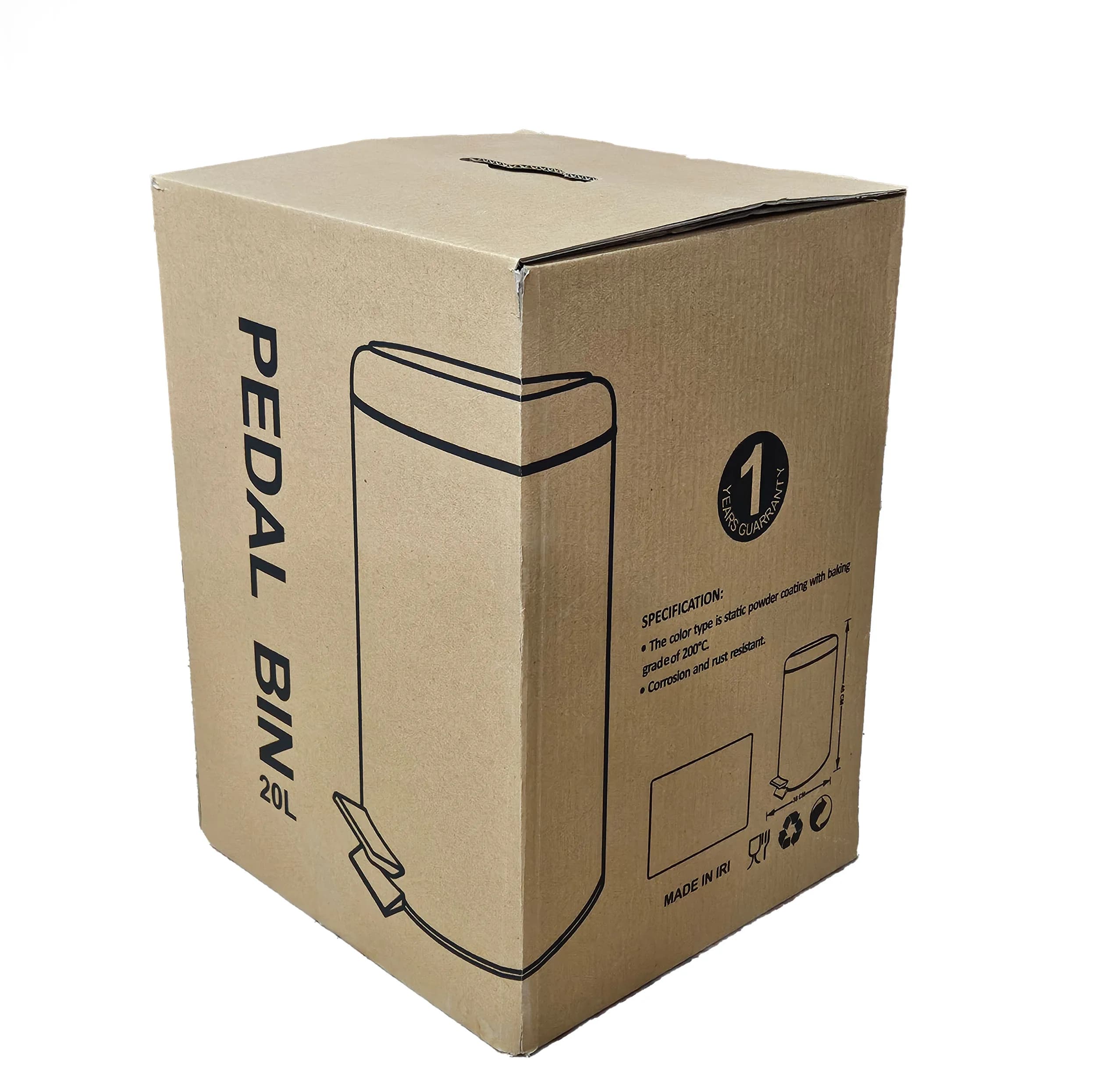 سطل زباله پدالی بی.وی.کی مدل آرام بند کد MD8485212 گنجایش 20 لیتر — تصویر ۶