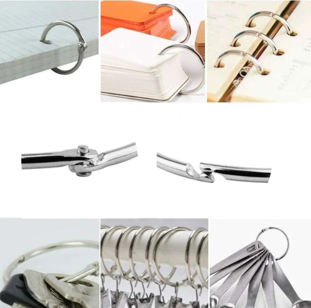 حلقه کلاسور مدل قفل دار کد silver30 بسته 50 عددی — تصویر ۳