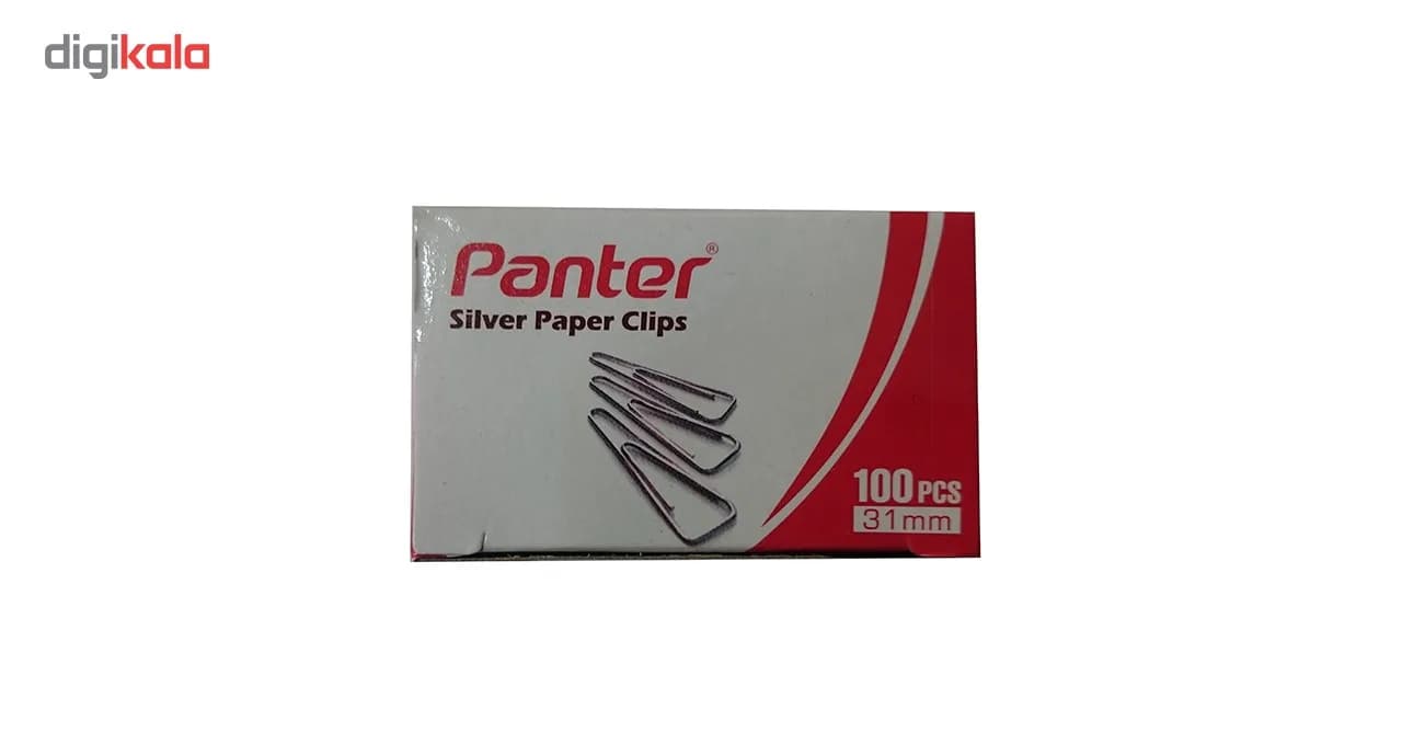 گیره کاغذ پنتر مدل سیلور بسته ی 10 عددی — تصویر ۲