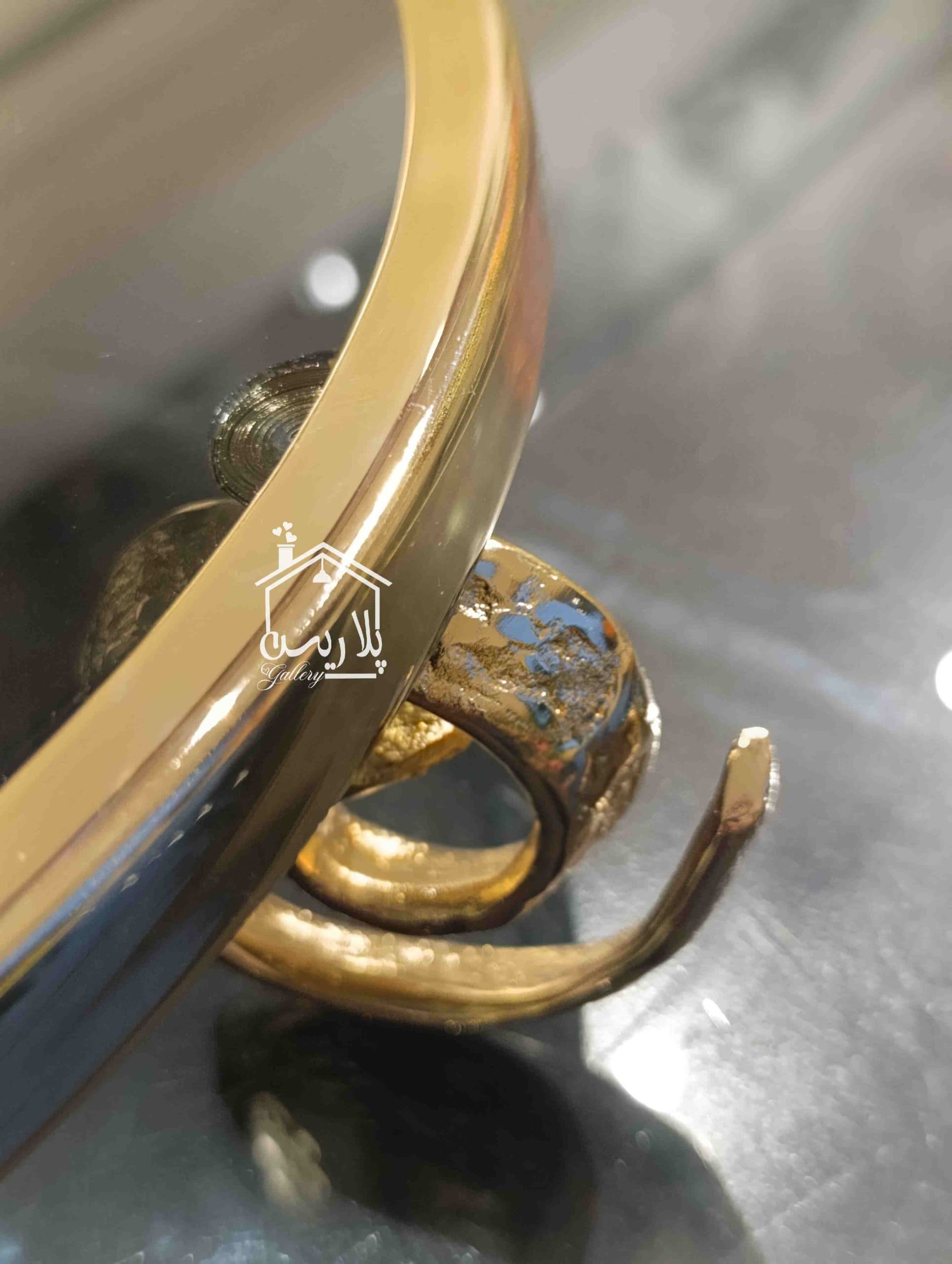 استندکیک یا شیرینی خوری اوشن طلایی پایه ساچمه — تصویر ۴