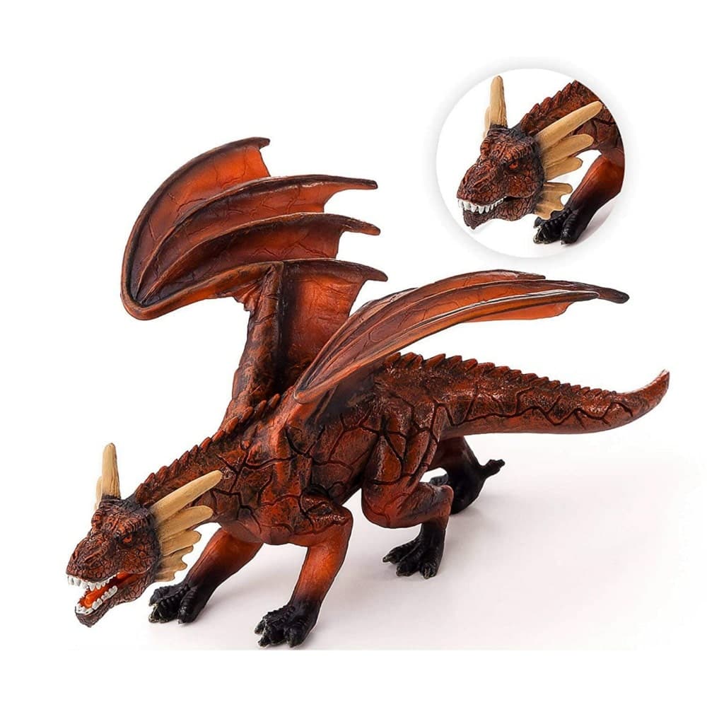 فیگور مینیاتوری اژدها آتشین کد: Fire Dragon With Articulated Jaw MOJO 387253